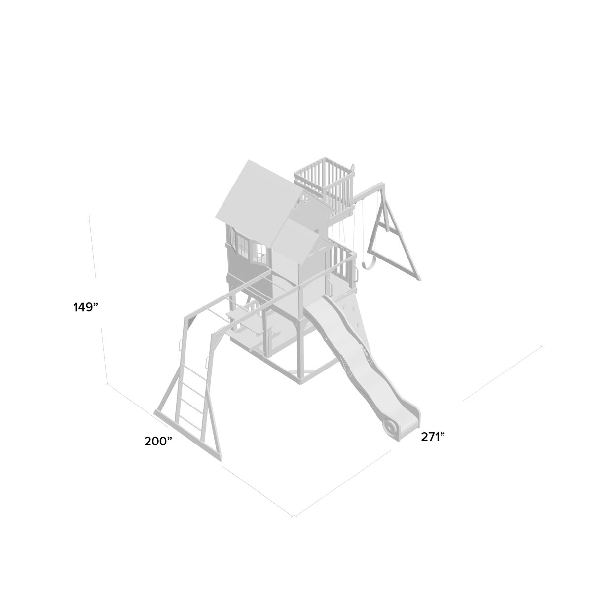 Backyard Discovery Skyfort II All Cedar Swing Set & Reviews Wayfair